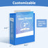 SUNEE 3 Ring Binder 2 Inch, Clear View Binder Three Ring PVC-Free, Fits 8.5x11 Inches for School or Office Supplies,