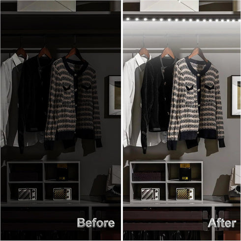 Closet Closet 6.56ft,6000K WOBANE LED Light Motion Activated,Battery Powered Stick-on Anywhere,Homelife Motion Sensor