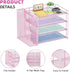 Marbrasse Desk Organizer and Accessories, 4-Tier Paper Letter Tray Organizer for School Home Office Supplies