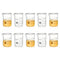 ULAB Heavy Duty Glass Beakers, 10pcs of 50ml (1.7oz), Borosilicate 3.3 Glass, Thick Wall with Double Scale