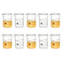 ULAB Heavy Duty Glass Beakers, 10pcs of 50ml (1.7oz), Borosilicate 3.3 Glass, Thick Wall with Double Scale