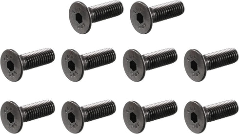 uxcell M5 x 16mm Metric Hex Socket Countersunk Head Screw Bolts, Black, 50PCS