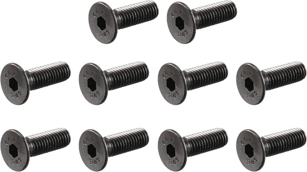 uxcell M5 x 16mm Metric Hex Socket Countersunk Head Screw Bolts, Black, 50PCS