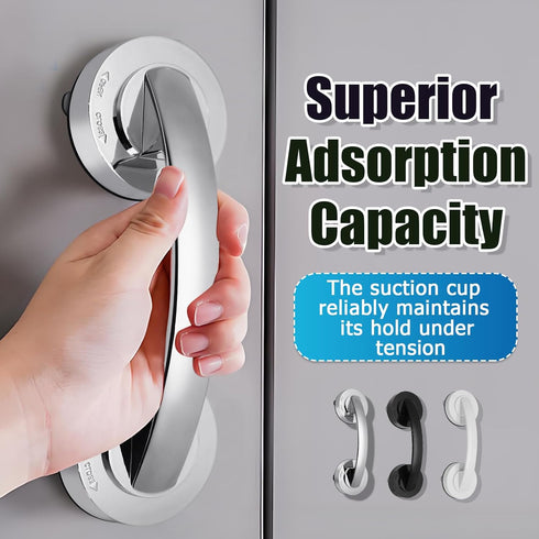 Hordion Suction Cup Door Handle, Suction Grab Bar Bathtub Shower Handle for Glass Doors Windows Kitchen Drawer Cabinet