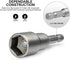 Utoolmart 1/4" Quick-Change Hex Shank Nut Setter Driver Drill Bit - 7mm, 65mm Length, Metric (2Pcs)