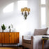 Eusamxon shade,Set 2 mini lamp shade Unique bell boho wicker lamp of rattan clip-on lamp shades for Wall sconce