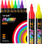 Liquid Chalk Markers Erasable, 8 Vibrant Chalkboard Markers with 4.5mm Reversible Tips for Kids and Adults