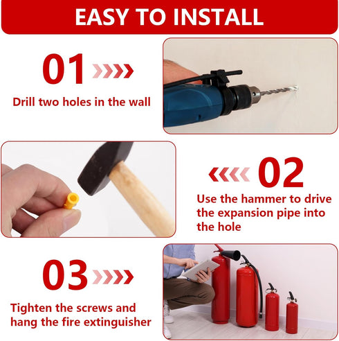 Fire Extinguisher Mounts & Brackets - 4 Pack Universal Holders for 5-15 Lb Extinguishers with Screws