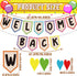 Mixweer 61 Pcs Welcome Back Banner Welcome Bulletin Board Set Boho Classroom Decor Classroom Borders for Bulletin Board Hearts Accents for First Day of School Back to School Decorations by Mixweer