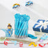 Outus 48 Pcs Baby Shower Pens Bulk, Baby Shower Favors for Birth Announcement Guests Decorations (Blue, For Boy)