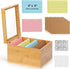 DLUGOPIS 5x8 Index Card Holder with Dividers Bamboo Index Card Storage Box 4