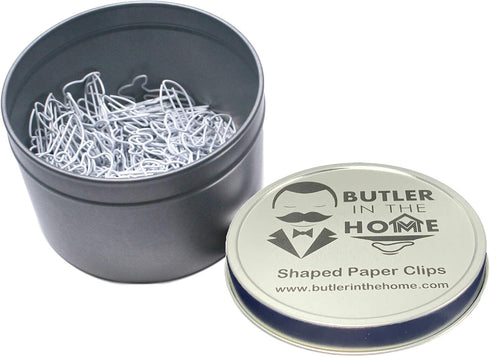 Bunny Rabbit Shaped Paper Clips, 100 Count, Great for Collectors or Office Gift, Comes in Round Tin