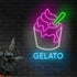 Open Gelato Ice Cream Shop Led Sign, Gelato Ice Cream Wall Led Light, ice cream Dessert Decor for Business Store Cafe