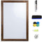 Real Wooden Framed Magnetic Dry Erase Whiteboard, 24" x 36", Vertical/Horizontal Mount, Includes Black Marker, Eraser,