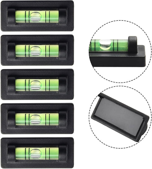AureateLiving 40Mm 2 5 Pack(5pcs) Bubble Level With Magnetic Base For Photo Frames And TV Stands, Precision Calibration