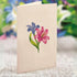 6 Inch 3D Freshcut Paper Pop Up Cards, Mini Lilies & Lupines, Mini Sized Forever Flower Bouquet Popup Greeting Cards