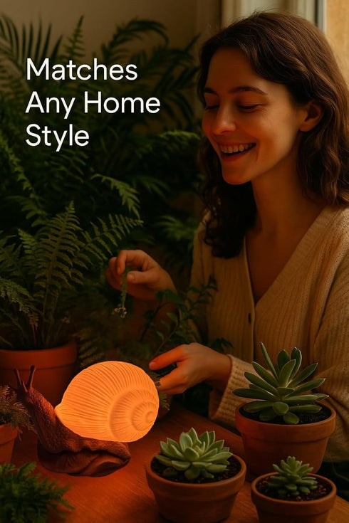 Delta Loom 15 Dimmable Glowing Snail LED Table Lamp - USB Powered, Color Changing Modes, Night Light with Switch - Warm