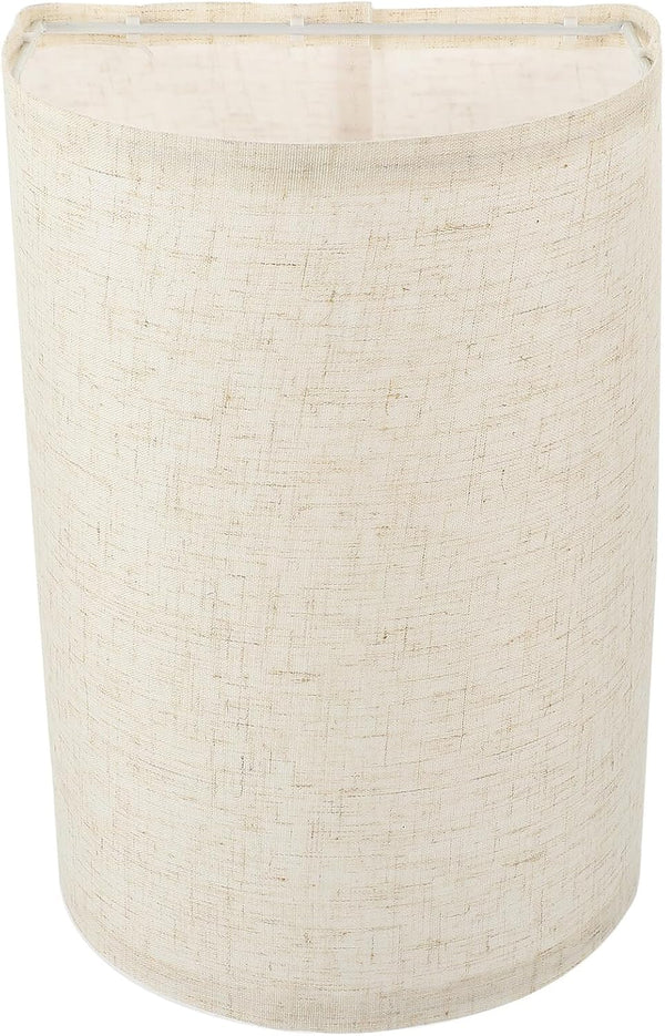 SHINEOFI Linen Lamp Shade Half Round Table and Floor Lamp Cover Replacement Lampshade