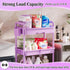 4 SUNALLY Tier Rolling Cart Organizer with Drawer, Bathroom Storage Carts with Wheels & Plastic Shelf, Mobile Storage