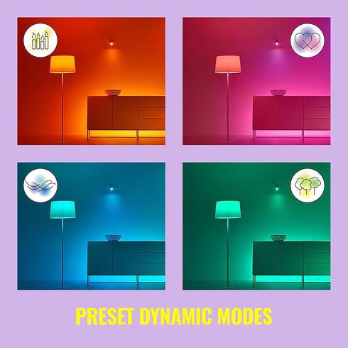 WiZ Color ST19 Color Filament LED Smart Bulb, 300 Lumen, E26 Indoor, Voice Control, Motion Activation