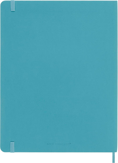 Moleskine Classic Notebook - Soft Cover, XL (7.5" x 9.5"), Ruled/Lined, 192 Pages in Reef Blue