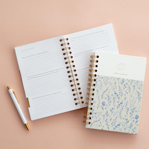 Promptly Journals A Self-Love Journal: 52 Weeks of Affirmation (Wildflower, Linen/Leatherette) | Stress Relief Journal