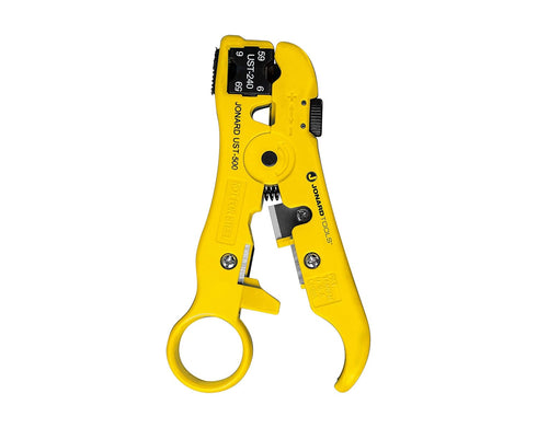 Jonard Tools UST-540 Universal Cable Stripping Tool with Cable Stop for Coax, Network, and Telephone Cables.