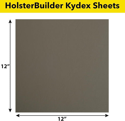 (8x8, 8x12, 12x12), Kydex Sheets - Solid Color DIY Kit for Crafting Holsters, Sheaths, and Mag Pouches - Premium
