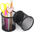 EasyPAG 2-Pack Metal Mesh Pen Holder - 3.8" Desk Organizer for Office/Home/School, Black with Non-Slip Base
