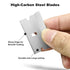 cleanan 100-Pack 1.5" 0.75", Single Edge Razor Blades with Dispenser, Carbon Steel Scraper Blades, each Blades measures