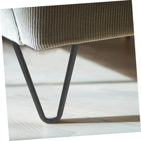 4pcs Holibanna Metal Hairpin Table Legs Vertical Height Replacement Furniture Feet for Coffee Tables Desks Nightstands