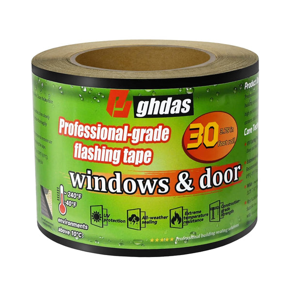 Bghdas Flashing Tape for Windows & Doors, 3.75" x 30', Industrial Strength for