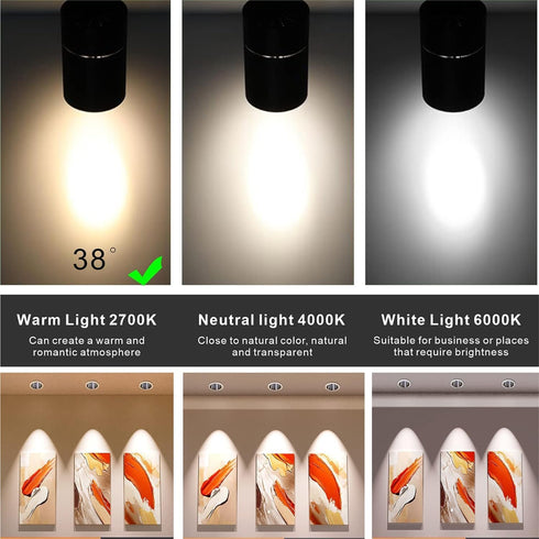 MR16 LED Bulb, 3W (35W Halogen Equivalent), 6 Pack, 2700K GU5.3 Base, 12V Spotlight for Indoor Outdoor Lighting