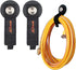 MUTUACTOR 2packs Magnetic Hooks Heavy Duty, Strong Magnet Garage Hook for Hanging Cables, Rubber Coating Storage Hooks