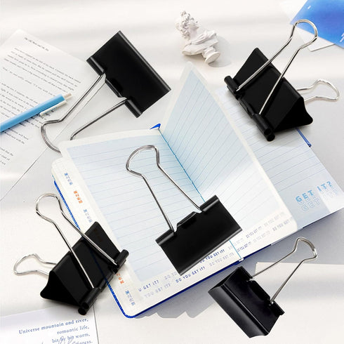 Large 2 Inch Binder Clips (72 Pack), Extra Large Paper Clamps for Office and Home Supplies, Black