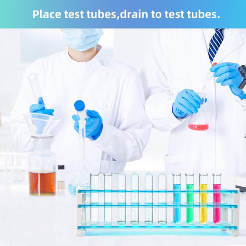 Annhua Plastic Test Tube Rack for 16mm Tubes, Holds 50, Detachable Tube Holder Tray