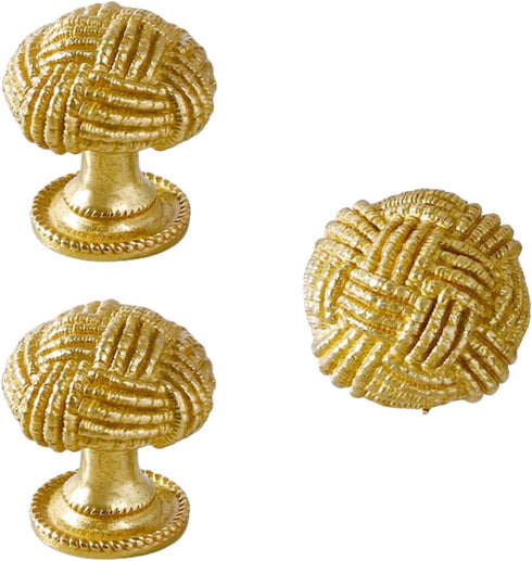 SANCHAKOU Dresser Drawer Knobs 2 Pack Bedside Cabinet Shoe Cabinet Door Brass Handle