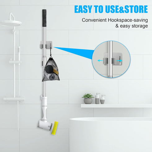 6 Electric Spin Scrubber, Scrub Brush Dual Speed, Power Shower Scrubber with Replacement Head, Cordless Cleaning Brush