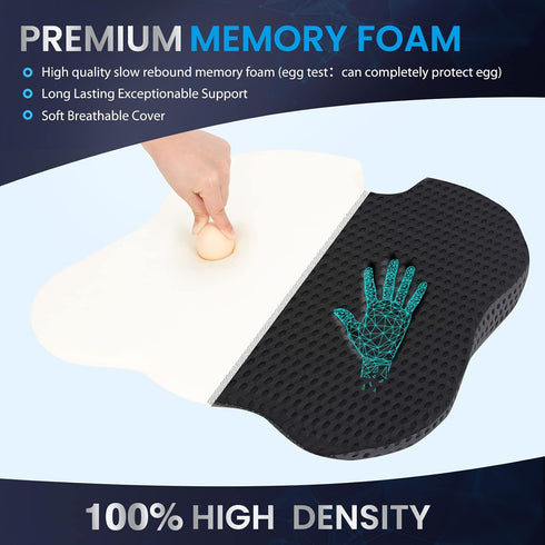 Tailbone GSPSCN Car Seat Cushion Pad Memory Foam Heightening Wedge,Driver Seat Cushion Pillow to Relief Sciatica & Back