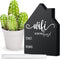 Jetec WiFi Password Sign, Wooden Freestanding Chalkboard Style Sign with Erasable Pen for Home Business Decor (5 x 3.7