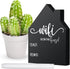 Jetec WiFi Password Sign, Wooden Freestanding Chalkboard Style Sign with Erasable Pen for Home Business Decor (5 x 3.7