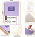 Yoment Subject Spiral Notebook 8.5 x 11, College Ruled Bound Journal, 100 GSM Thick Paper for Note Taking, Purple
