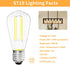 Bulbs E26 2700K 750LM ST19 Bulb 75W Dimmable Bulb 90+ 3 Pack Edison Medium Base Soft White, Vintage LED Filament Clear