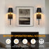 IZOKIN Set Battery Operated Wall Sconce Rechargeable Wireless Cordless Wall lamp Decor of one Black for Bedroom Living