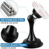 Magnetic Door Stopper, Self Adhesive Black Door Catch Holder for Wall or Floor Mounted, Stainless Steel