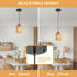 Rattan Chandelier Pendant Lights Kitchen Island,Farmhouse Boho Chandeliers Adjustable Height Hanging lamp for Dining