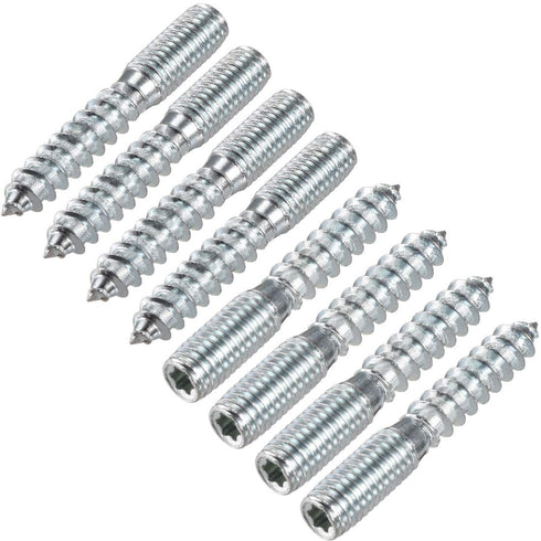 uxcell M8 Hanger Bolts, 2" (50mm) Double Headed Bolts for Wood Joint Furniture Legs - 8pcs