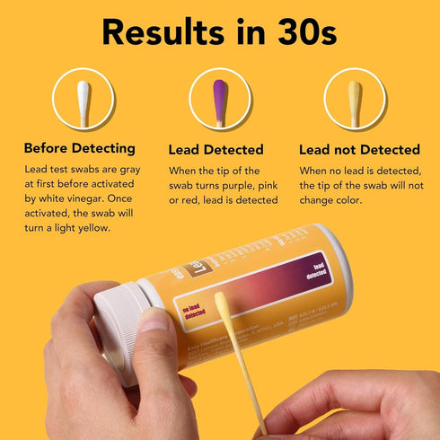 30 30-Second #EZLT-S:30 Easy@Home Lead Test Kit Rapid Swabs, Results Surface Lead Screen for Painted Walls, Woodwork