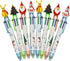 Maydahui 12PCS Christmas Multicolor Ballpoint Pens, 6-in-1 Retractable Printing Pens for Christmas Party