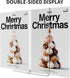 PecMuikee 2 Pack Holder11 17, Acrylic Sign x Vertical T Shape Plastic Sign Holder -Clear T Shaped Table Menu Display